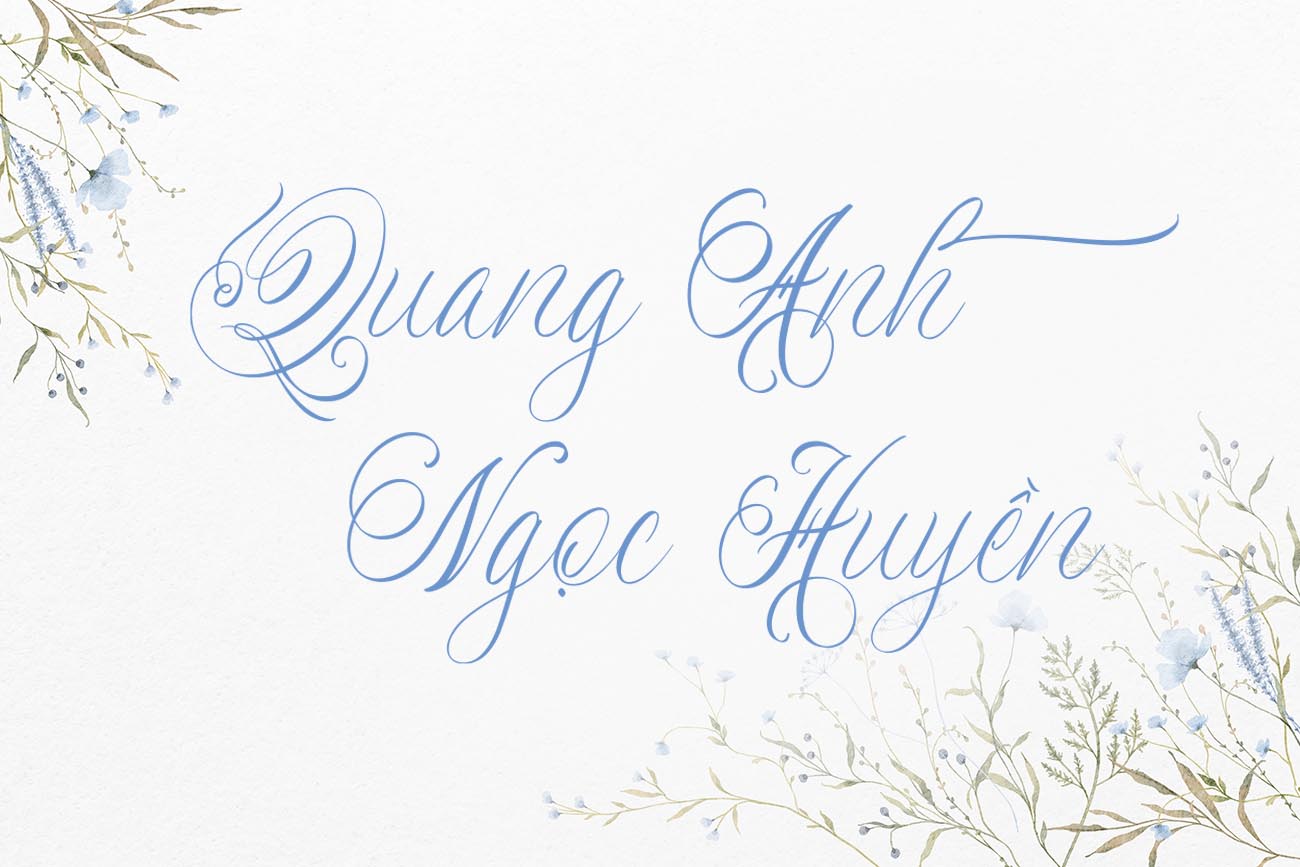 Font chữ đám cưới TH Newly Bridal Việt hóa cho mùa yêu thương